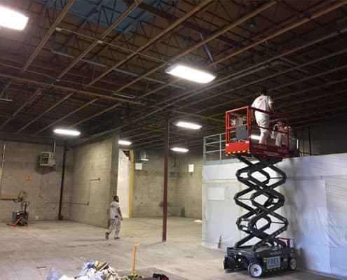commercial ceiling-spray-painting in burlington